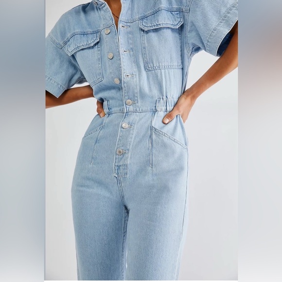 Free People x We The Free Marci Jumpsuit in Clear Skies - Picture 12 of 13